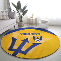 Barbados Football 2026 Custom Round Carpet Go Bajan Tridents