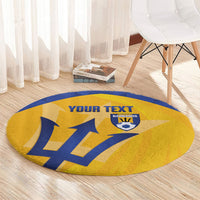 Barbados Football 2026 Custom Round Carpet Go Bajan Tridents