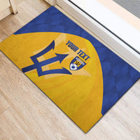 Barbados Football 2026 Custom Rubber Doormat Go Bajan Tridents