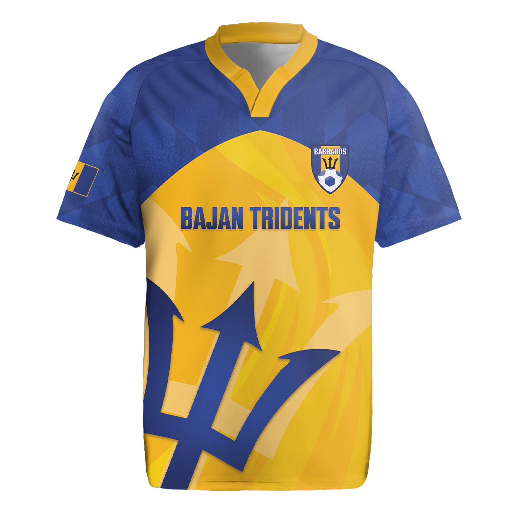 Barbados Football 2026 Custom Rugby Jersey Go Bajan Tridents
