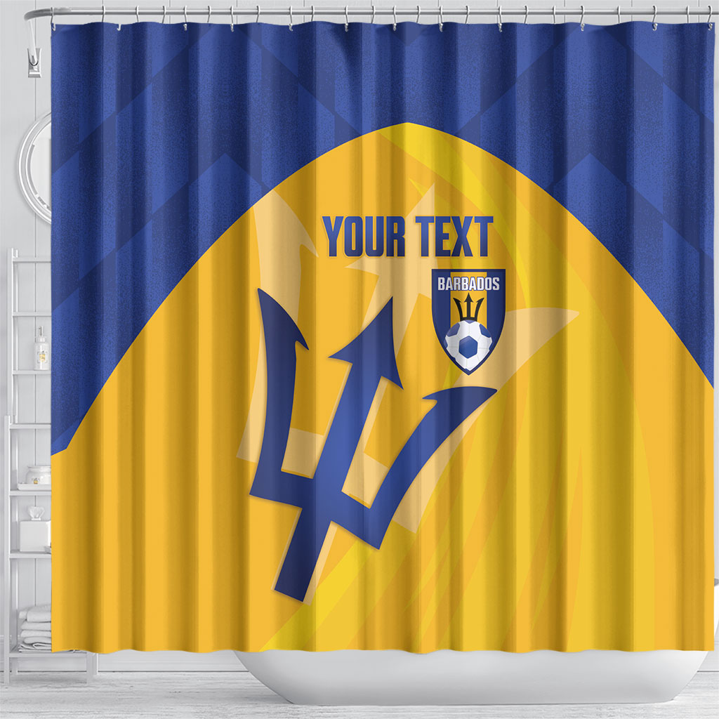 Barbados Football 2026 Custom Shower Curtain Go Bajan Tridents