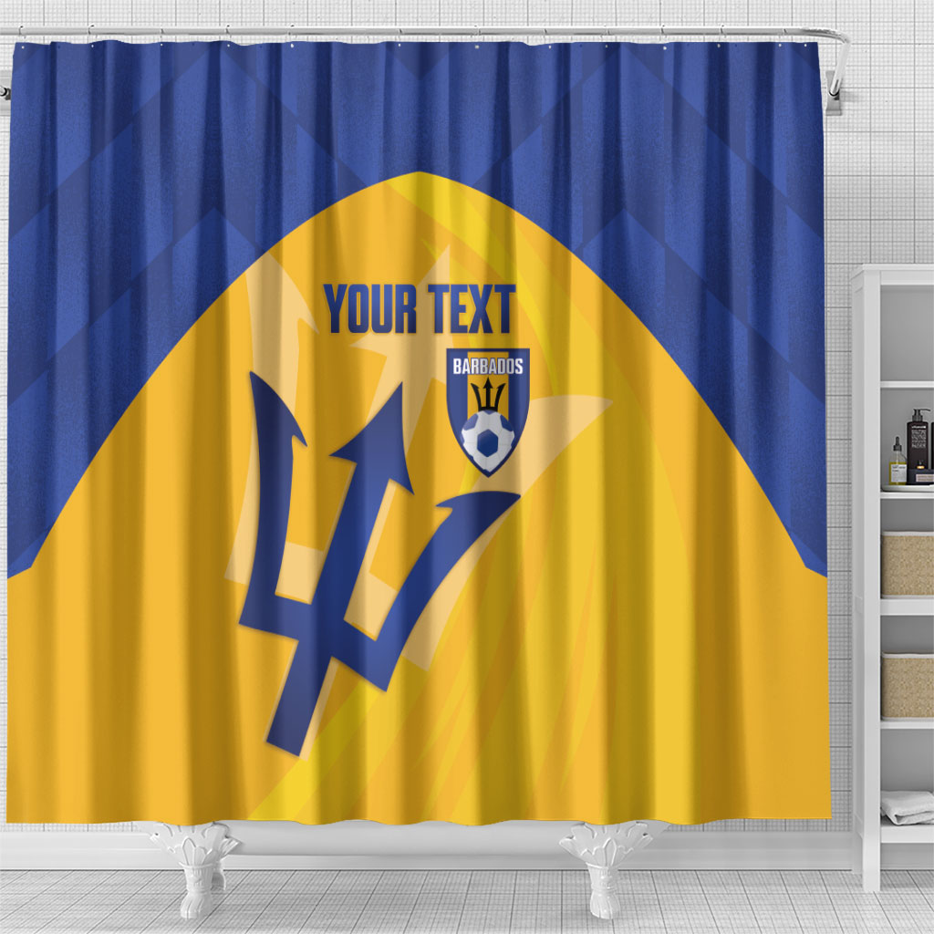 Barbados Football 2026 Custom Shower Curtain Go Bajan Tridents