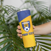 Barbados Football 2026 Custom Skinny Tumbler Go Bajan Tridents