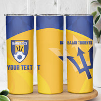 Barbados Football 2026 Custom Skinny Tumbler Go Bajan Tridents