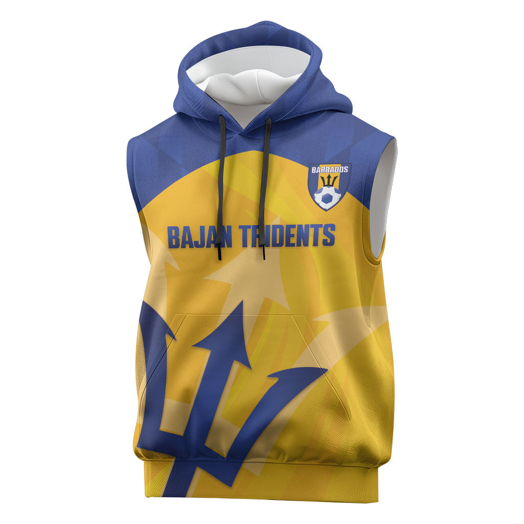 Barbados Football 2026 Custom Sleeveless Hoodie Go Bajan Tridents