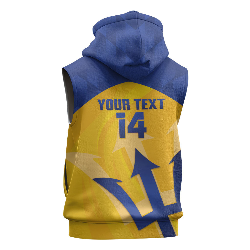 Barbados Football 2026 Custom Sleeveless Hoodie Go Bajan Tridents
