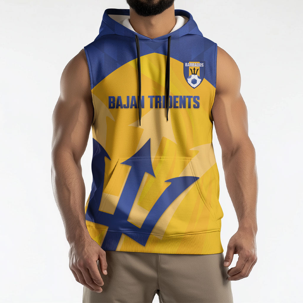 Barbados Football 2026 Custom Sleeveless Hoodie Go Bajan Tridents