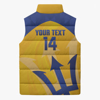 Barbados Football 2026 Custom Sleeveless Puffer Jacket Go Bajan Tridents