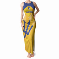 Barbados Football 2026 Custom Tank Maxi Dress Go Bajan Tridents