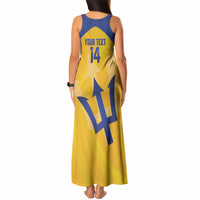 Barbados Football 2026 Custom Tank Maxi Dress Go Bajan Tridents