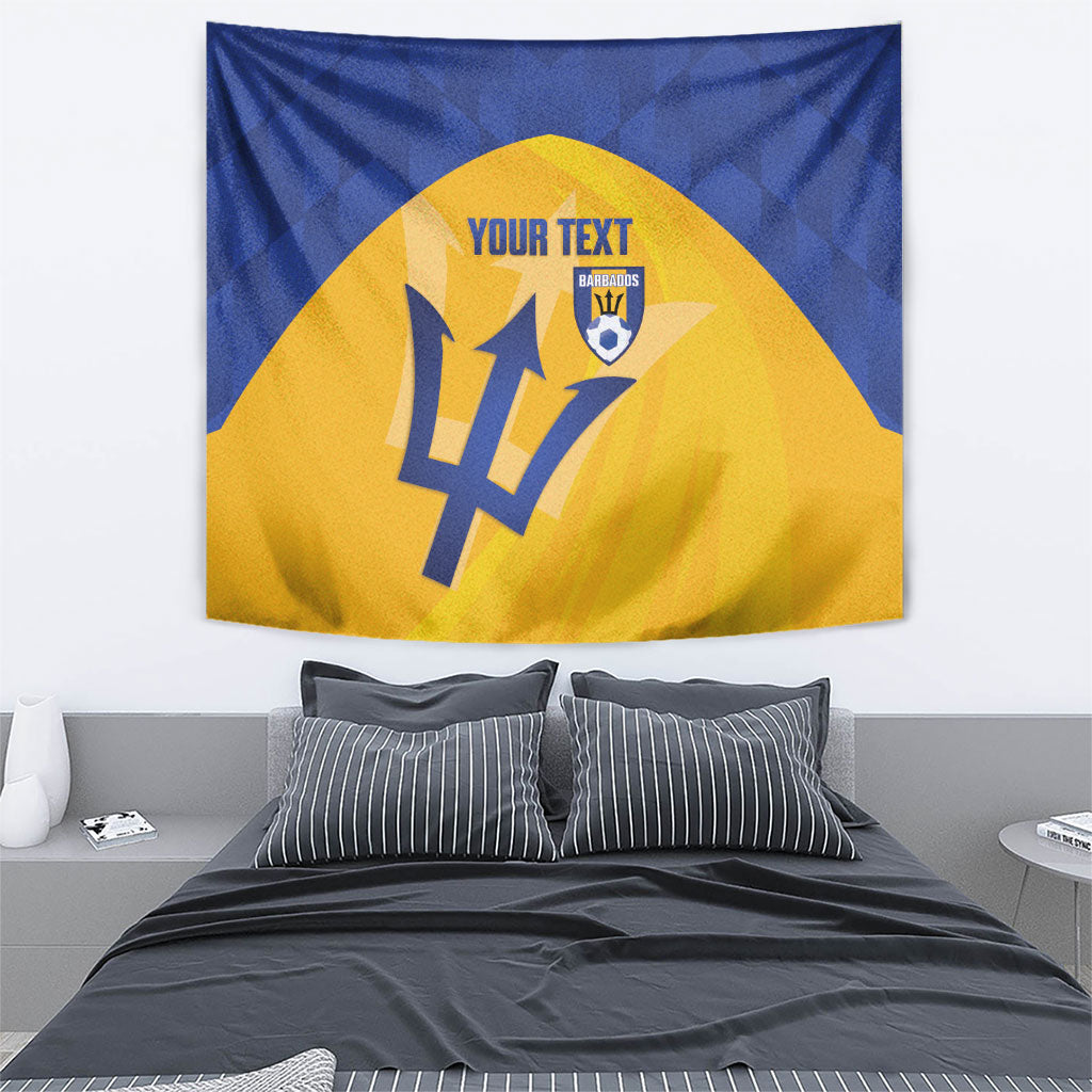 Barbados Football 2026 Custom Tapestry Go Bajan Tridents