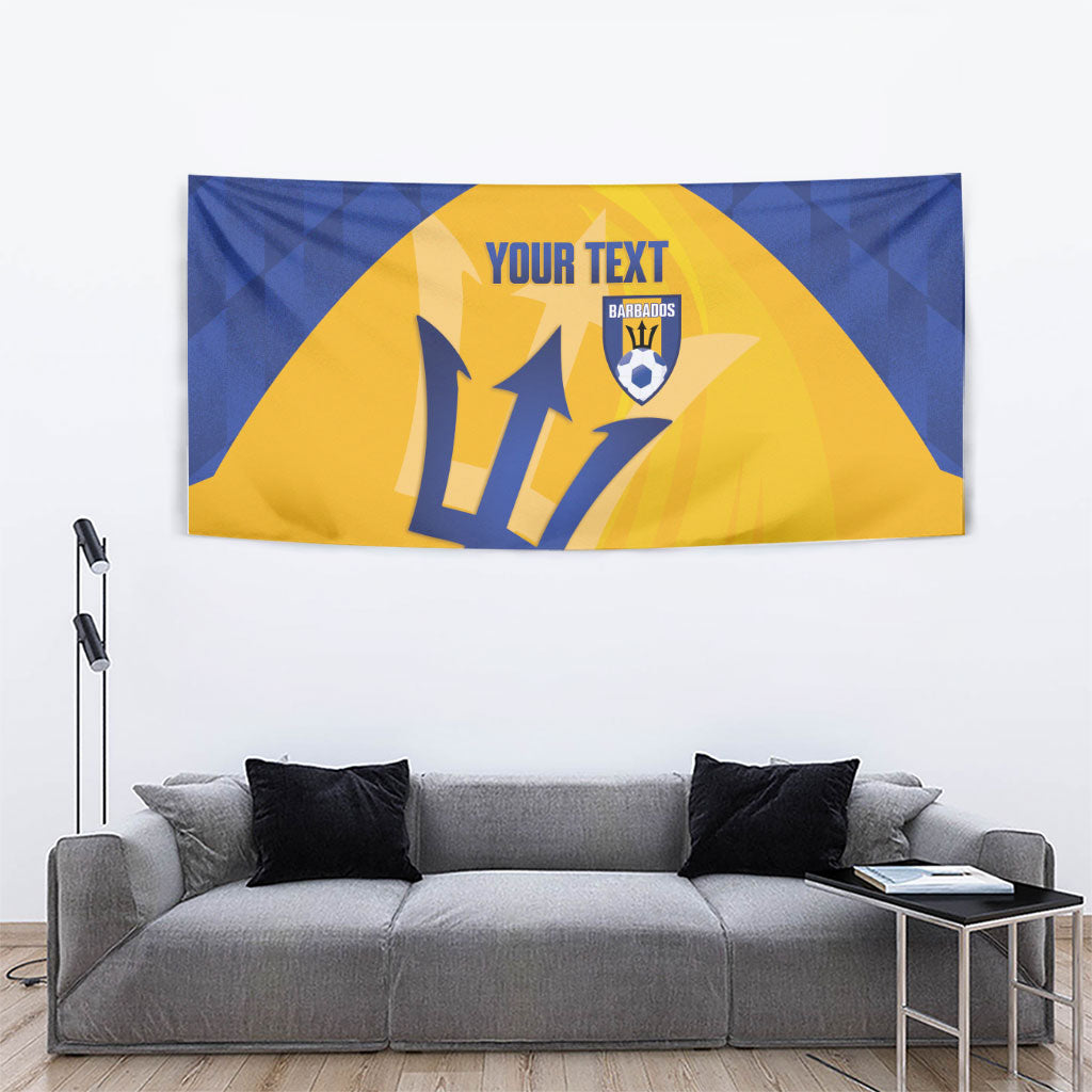 Barbados Football 2026 Custom Tapestry Go Bajan Tridents