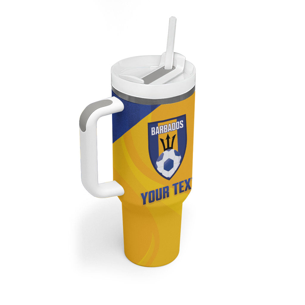 Barbados Football 2026 Custom Tumbler With Handle Go Bajan Tridents