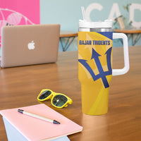Barbados Football 2026 Custom Tumbler With Handle Go Bajan Tridents