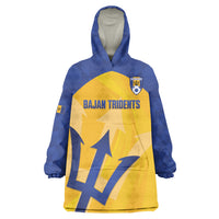 Barbados Football 2026 Custom Wearable Blanket Hoodie Go Bajan Tridents