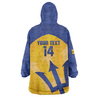 Barbados Football 2026 Custom Wearable Blanket Hoodie Go Bajan Tridents