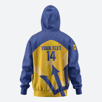 Barbados Football 2026 Custom Zip Hoodie Go Bajan Tridents
