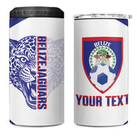 Belize Football 2026 Custom 4 in 1 Can Cooler Tumbler Go Jaguars