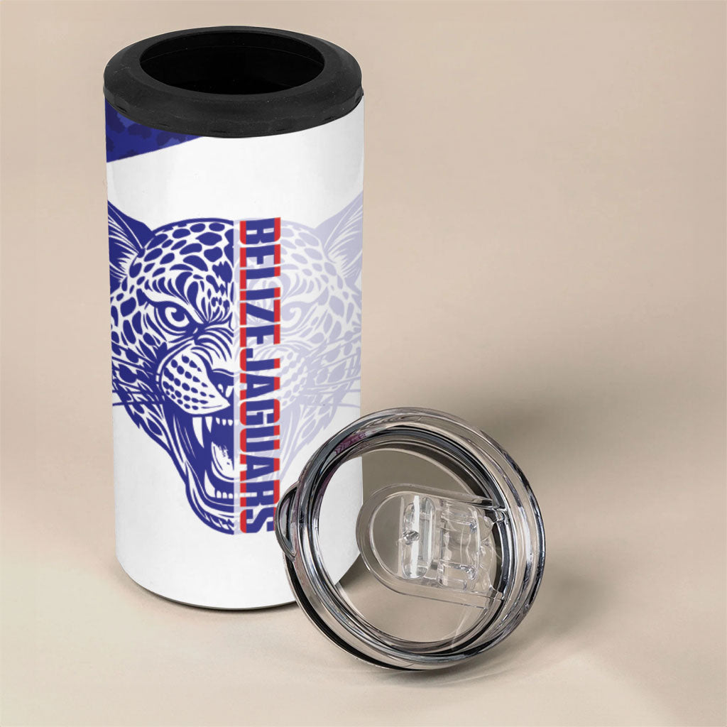 Belize Football 2026 Custom 4 in 1 Can Cooler Tumbler Go Jaguars