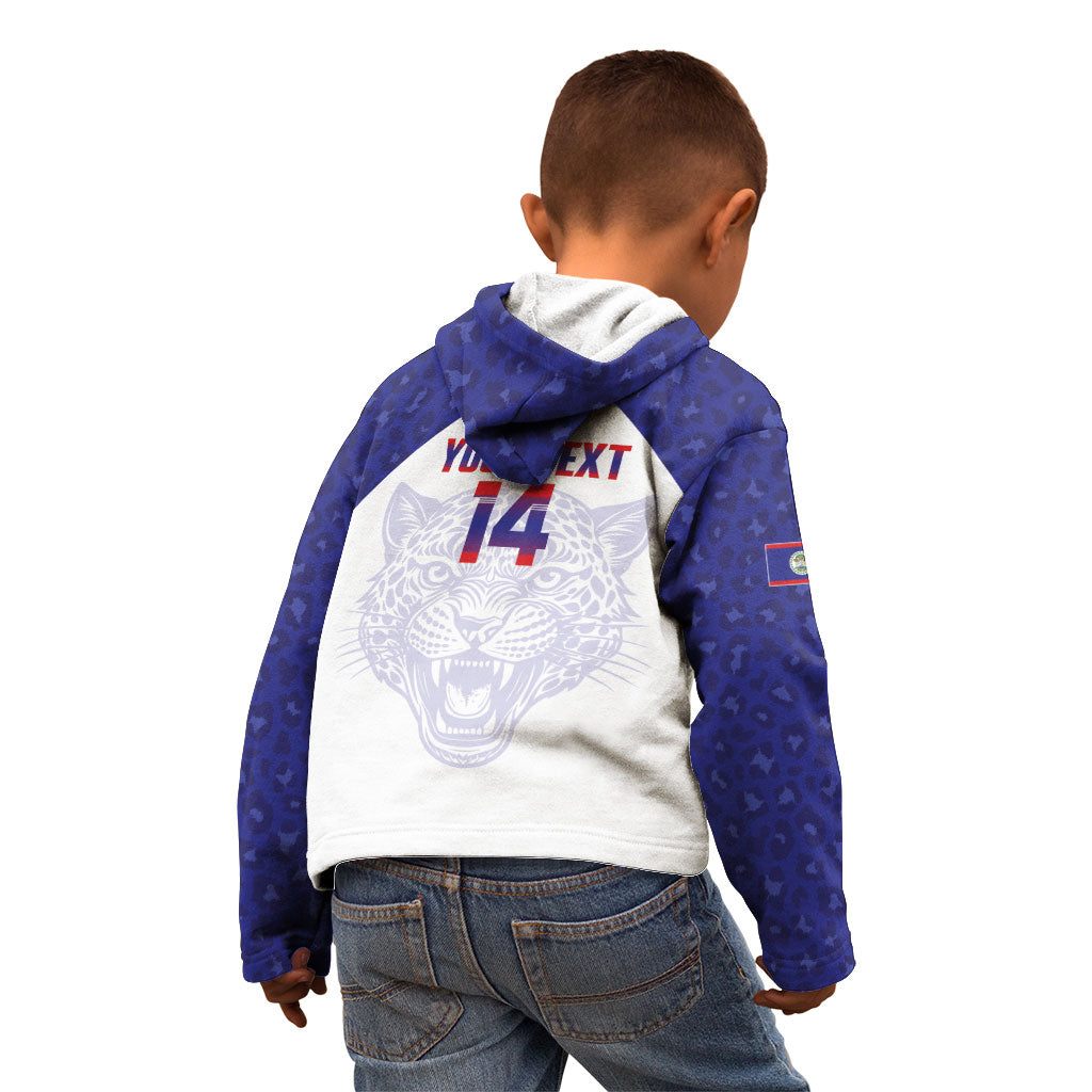 Belize Football 2026 Custom Kid Hoodie Go Jaguars