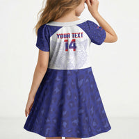 Belize Football 2026 Custom Kid Short Sleeve Dress Go Jaguars
