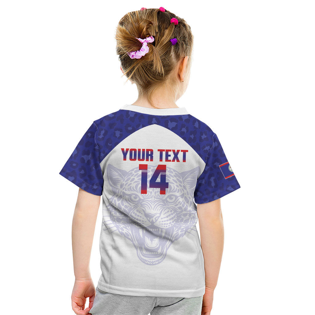 Belize Football 2026 Custom Kid T Shirt Go Jaguars