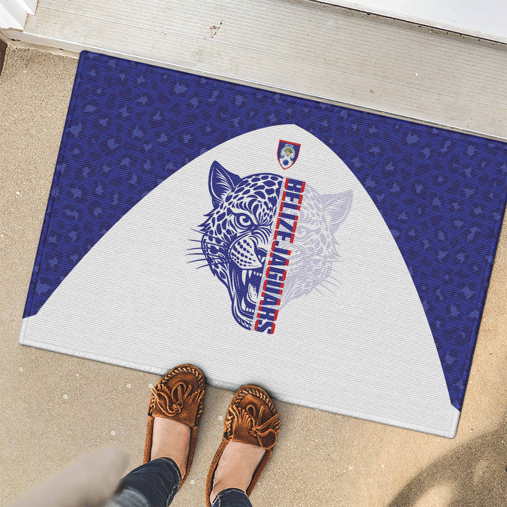 Belize Football 2026 Rubber Doormat Go Jaguars