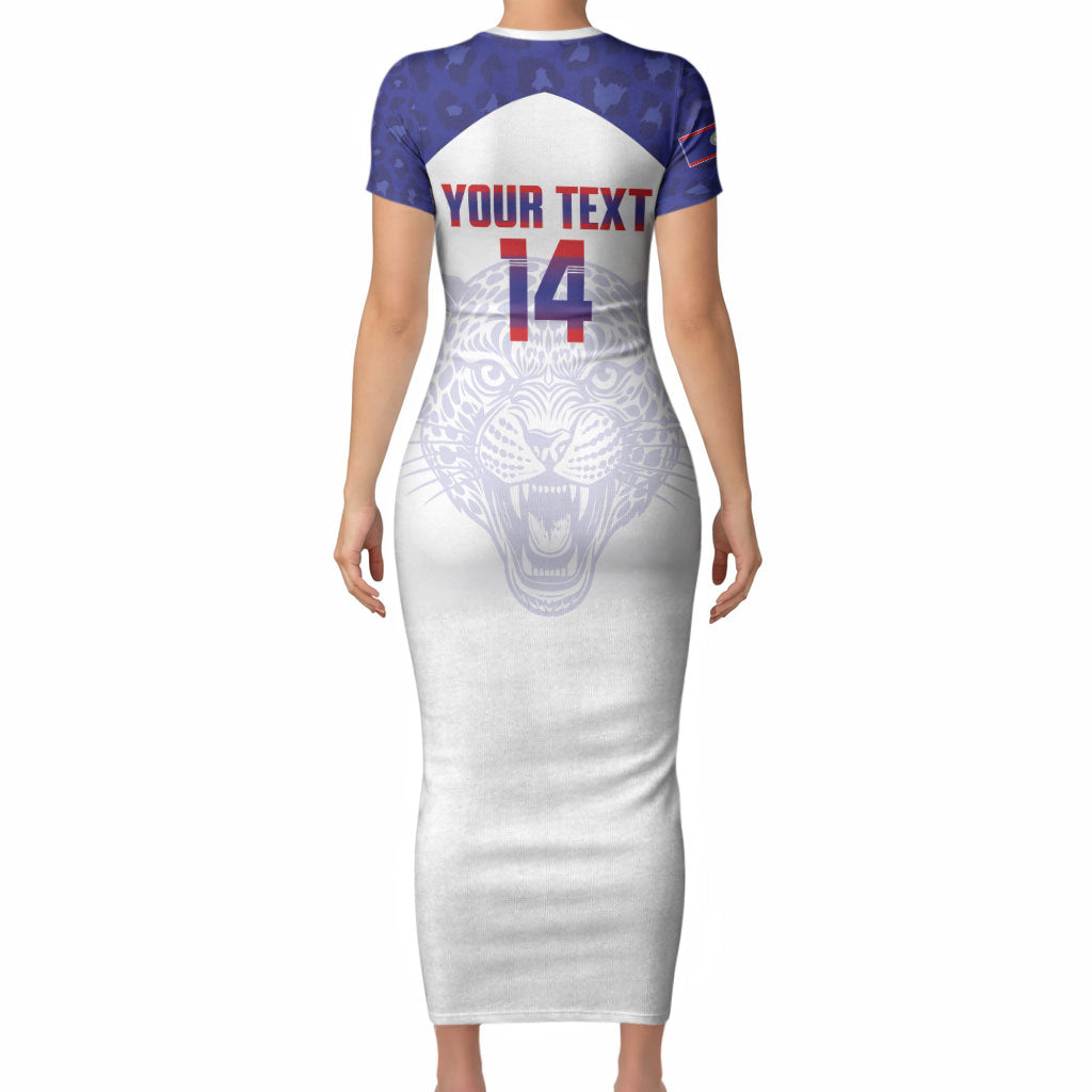 Belize Football 2026 Custom Short Sleeve Bodycon Dress Go Jaguars