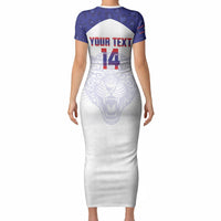 Belize Football 2026 Custom Short Sleeve Bodycon Dress Go Jaguars