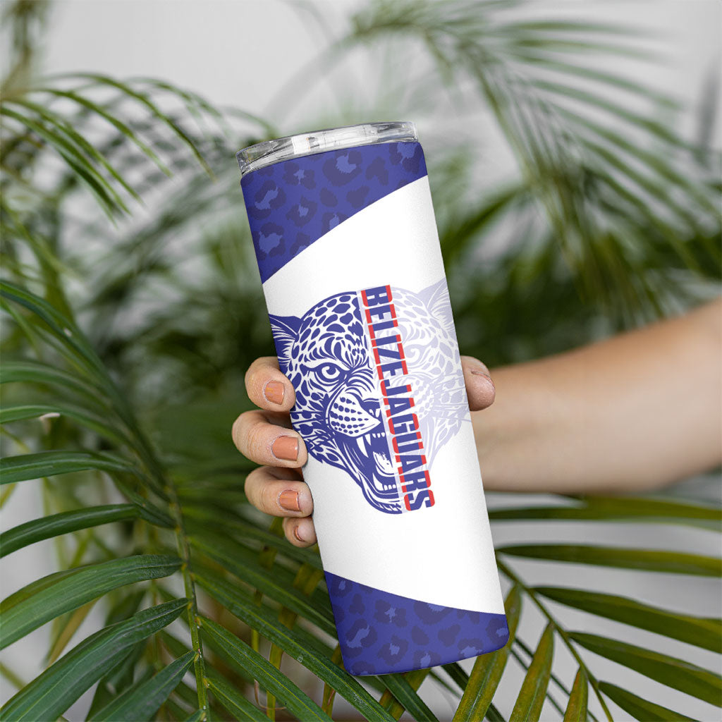 Belize Football 2026 Custom Skinny Tumbler Go Jaguars