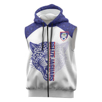 Belize Football 2026 Custom Sleeveless Zip Hoodie Go Jaguars