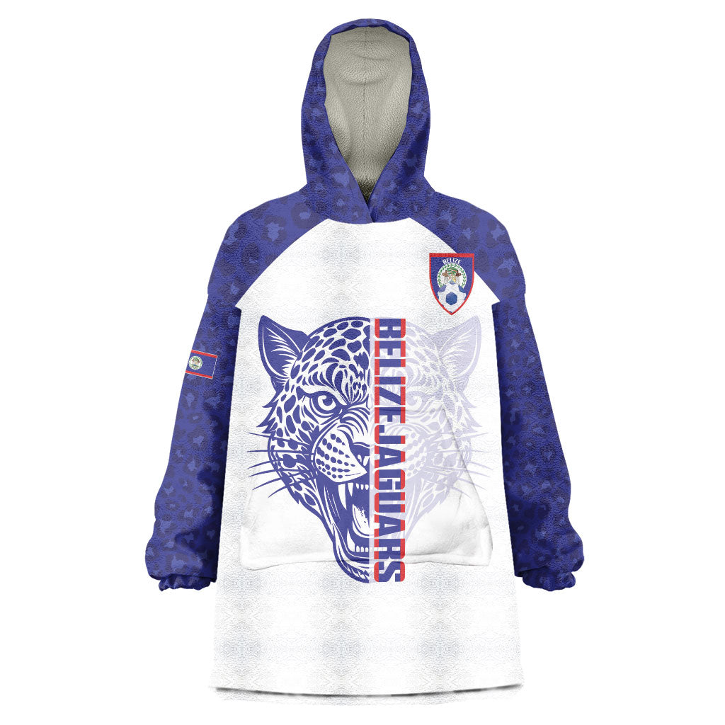 Belize Football 2026 Custom Wearable Blanket Hoodie Go Jaguars