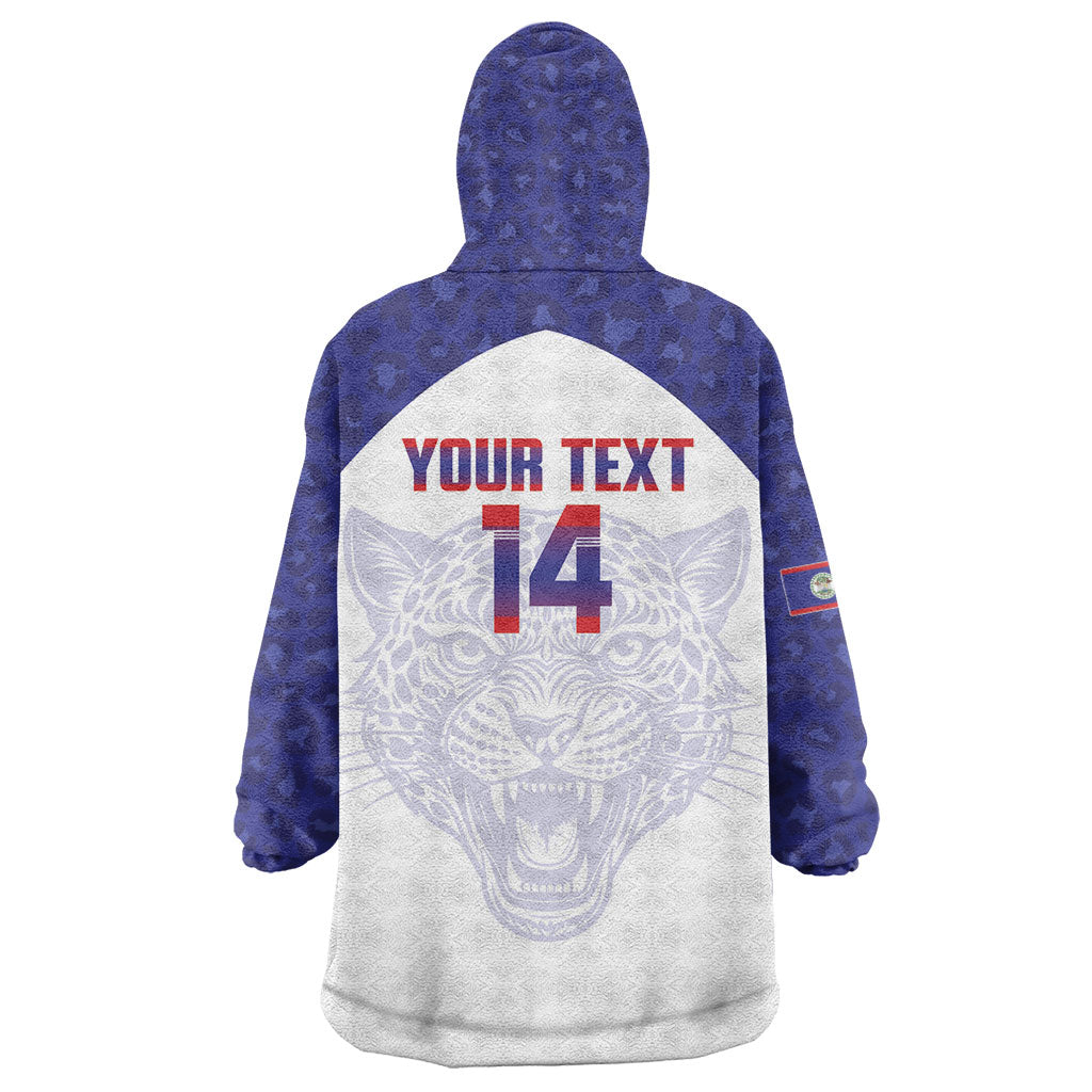 Belize Football 2026 Custom Wearable Blanket Hoodie Go Jaguars