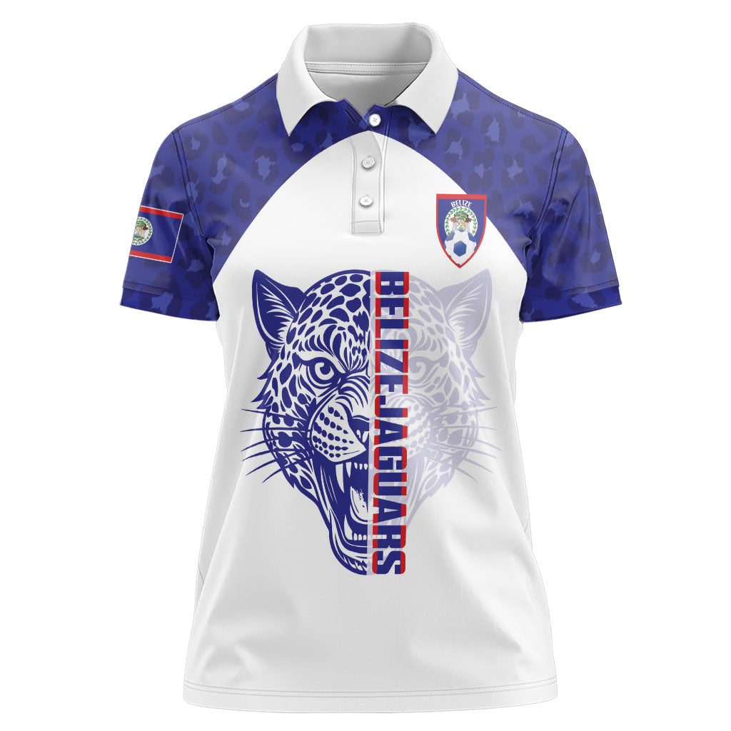 Belize Football 2026 Custom Women Polo Shirt Go Jaguars