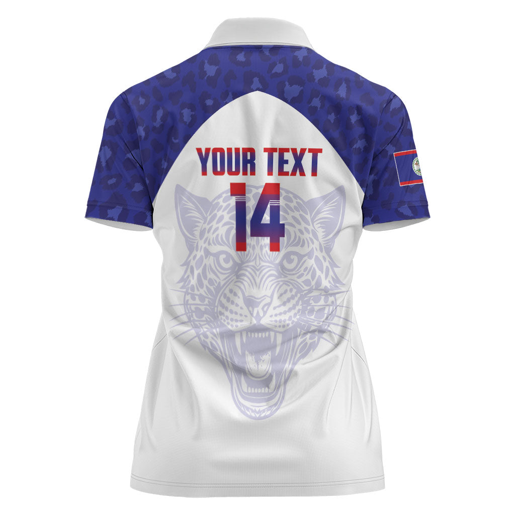 Belize Football 2026 Custom Women Polo Shirt Go Jaguars
