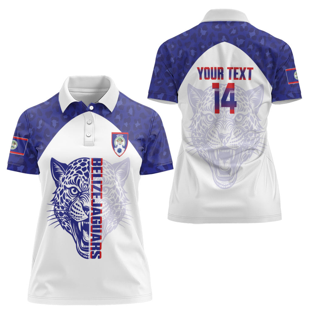 Belize Football 2026 Custom Women Polo Shirt Go Jaguars