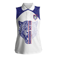 Belize Football 2026 Custom Women Sleeveless Polo Shirt Go Jaguars