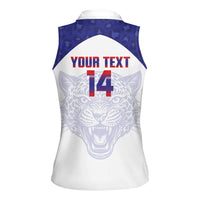 Belize Football 2026 Custom Women Sleeveless Polo Shirt Go Jaguars