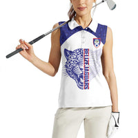 Belize Football 2026 Custom Women Sleeveless Polo Shirt Go Jaguars