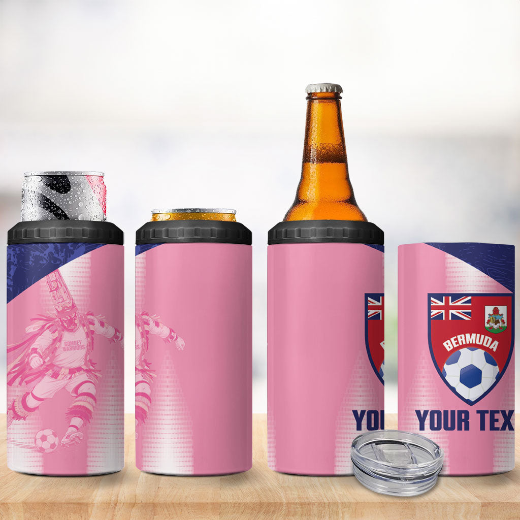 Bermuda Football 2026 Custom 4 in 1 Can Cooler Tumbler Go Gombey Warriors