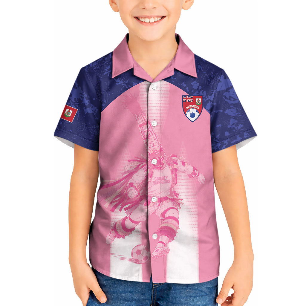 Bermuda Football 2026 Custom Kid Hawaiian Shirt Go Gombey Warriors