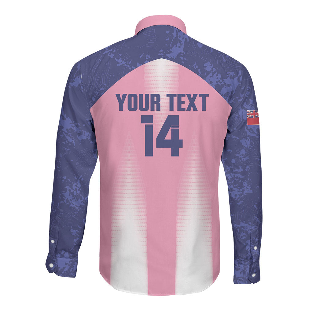 Bermuda Football 2026 Custom Long Sleeve Button Shirt Go Gombey Warriors