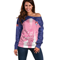 Bermuda Football 2026 Custom Off Shoulder Sweater Go Gombey Warriors