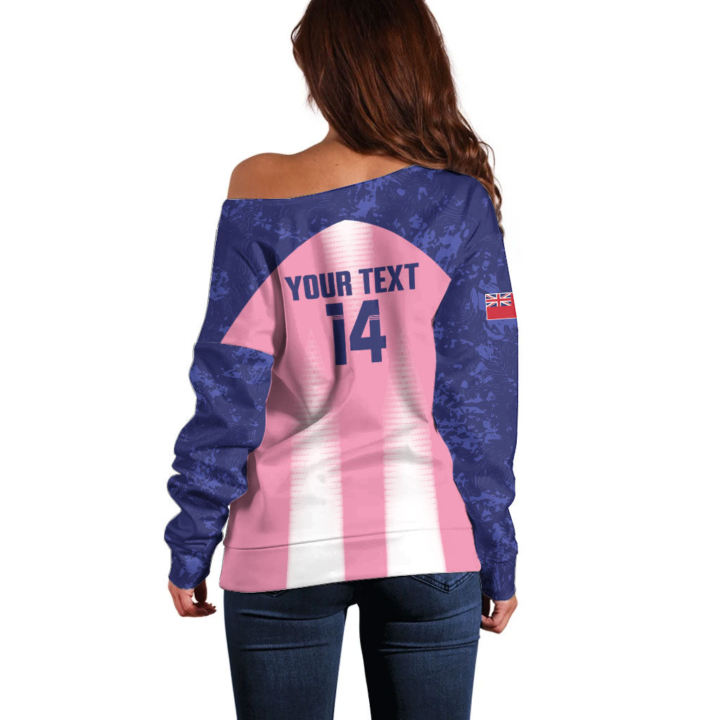 Bermuda Football 2026 Custom Off Shoulder Sweater Go Gombey Warriors