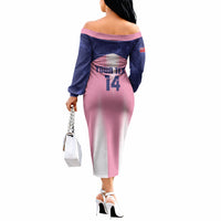 Bermuda Football 2026 Custom Off The Shoulder Long Sleeve Dress Go Gombey Warriors