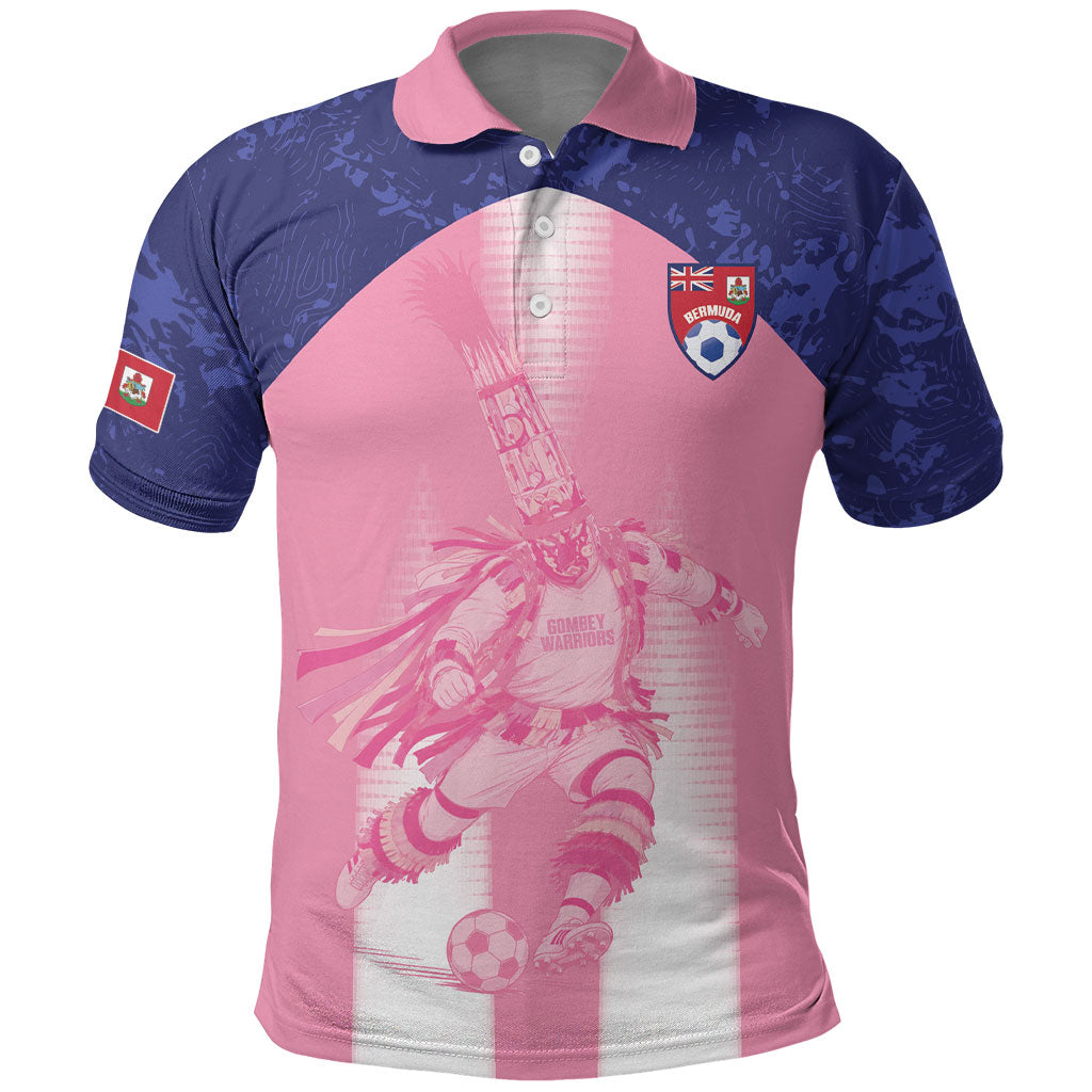 Bermuda Football 2026 Custom Polo Shirt Go Gombey Warriors