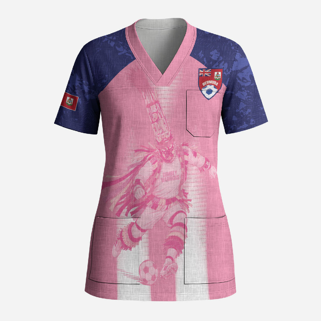 Bermuda Football 2026 Custom Scrub Top Go Gombey Warriors