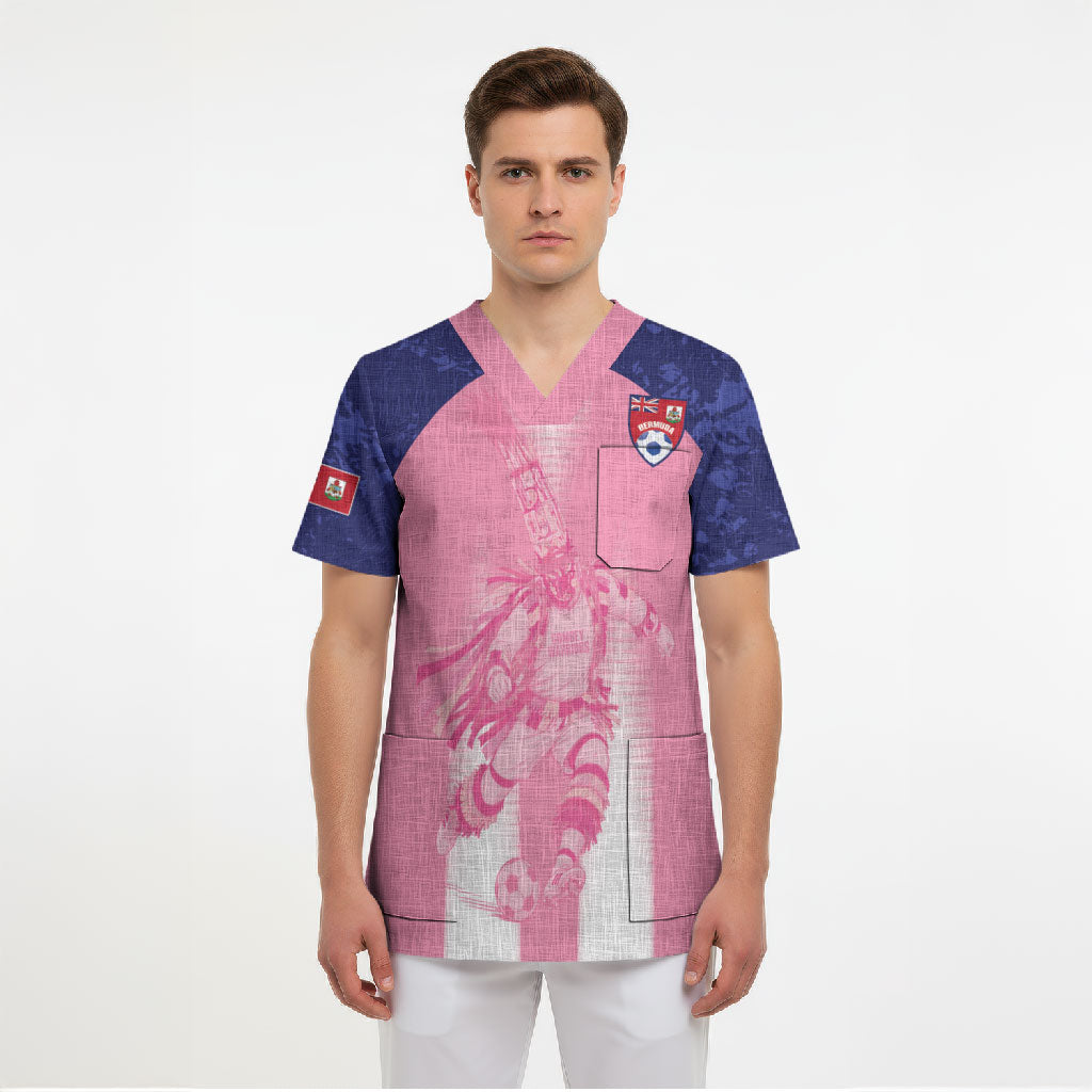 Bermuda Football 2026 Custom Scrub Top Go Gombey Warriors