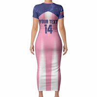 Bermuda Football 2026 Custom Short Sleeve Bodycon Dress Go Gombey Warriors