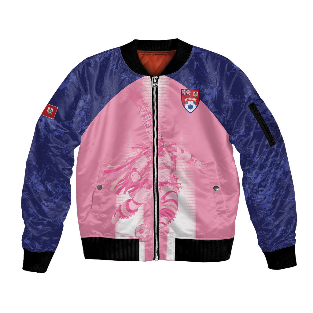 Bermuda Football 2026 Custom Sleeve Zip Bomber Jacket Go Gombey Warriors